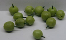 Dollhouse Miniature Green Apples, S/12
